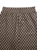 Plaid High-Waisted Wide Leg Pants 