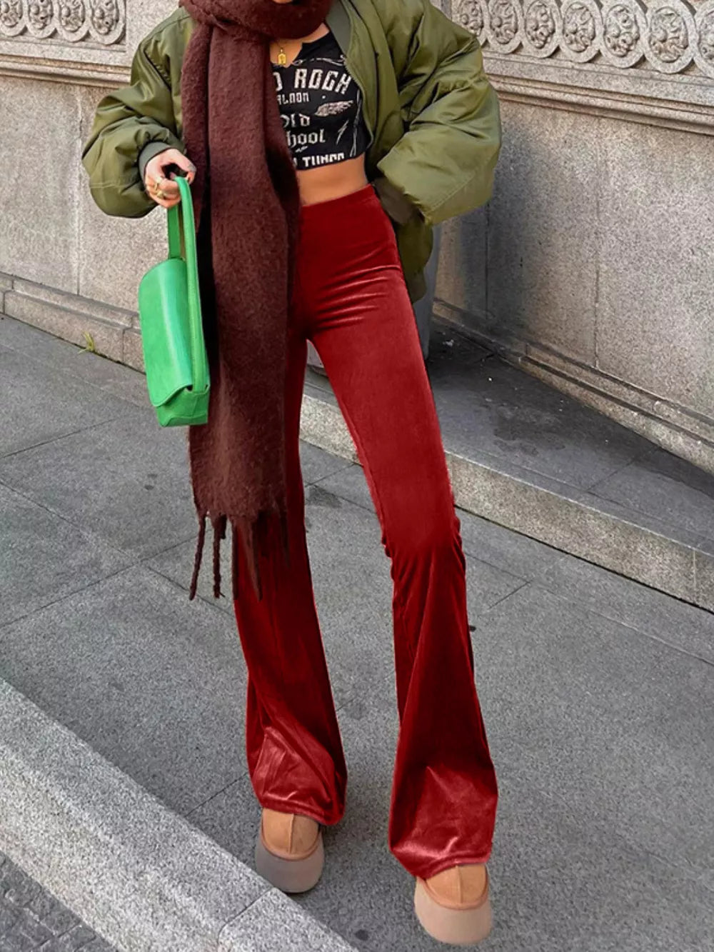 High Waist Flare Pants 