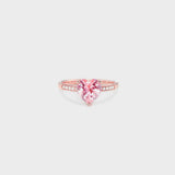 Heart Zircon 925 Sterling Silver Ring 