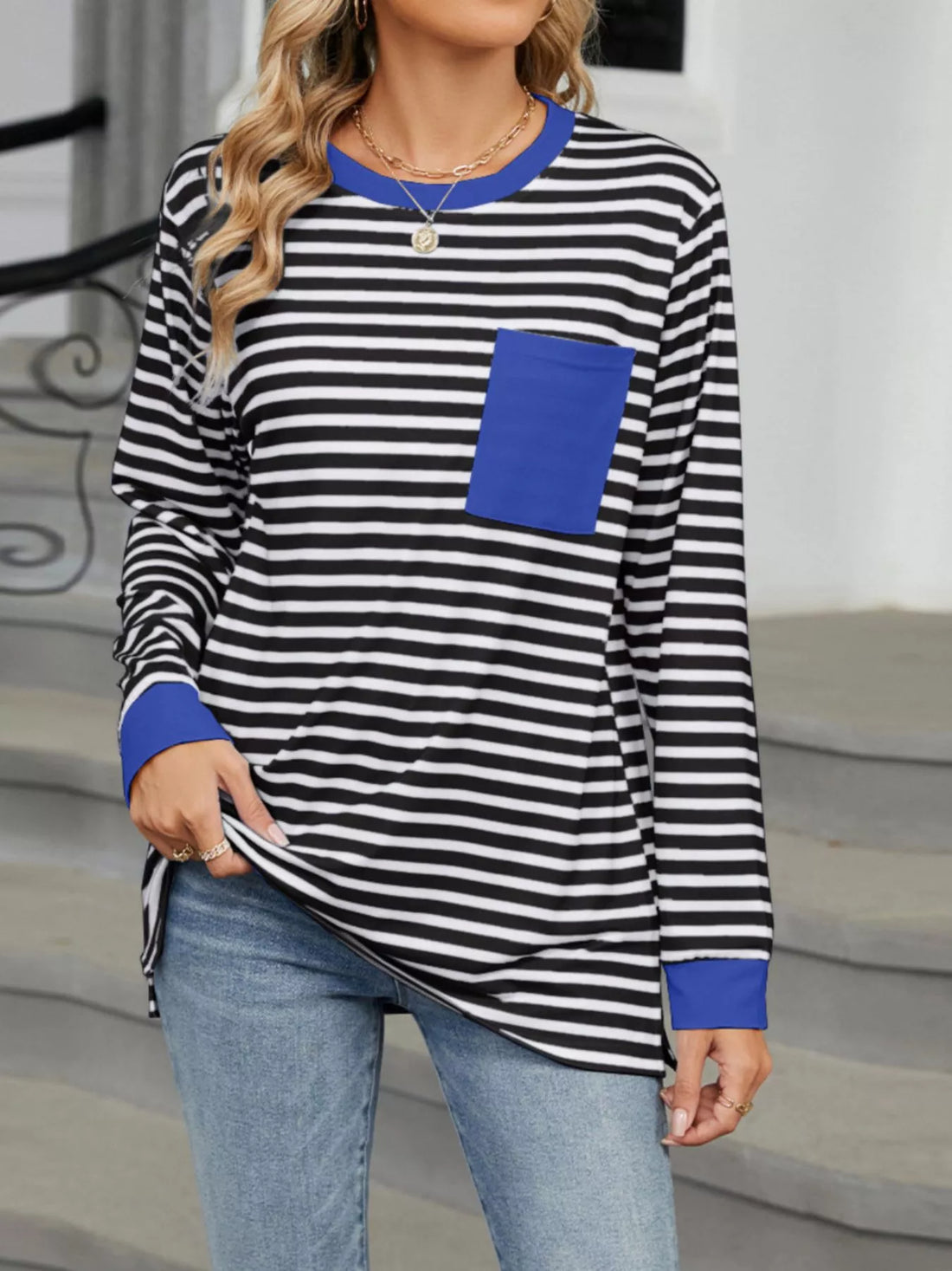 Striped Long Sleeve T-Shirt 