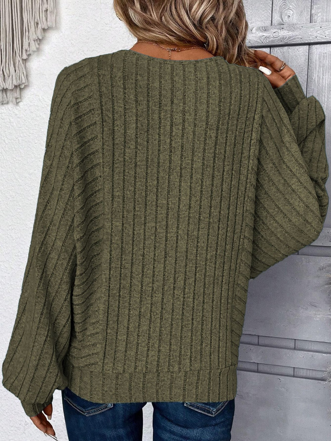 Plus Size Round Neck Batwing Sleeve T-Shirt 
