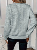 Texture Half Zip Long Sleeve Sweatshirt 
