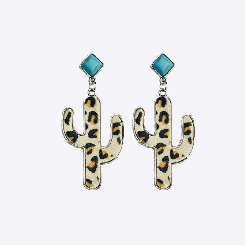 Turquoise Cactus Earrings 