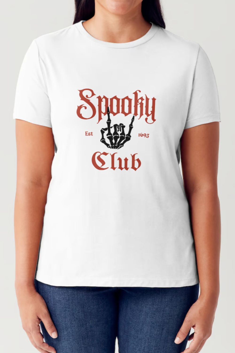 Simply Love Full Size SPOOKY CLUB Short Sleeve Tubular T-Shirt 