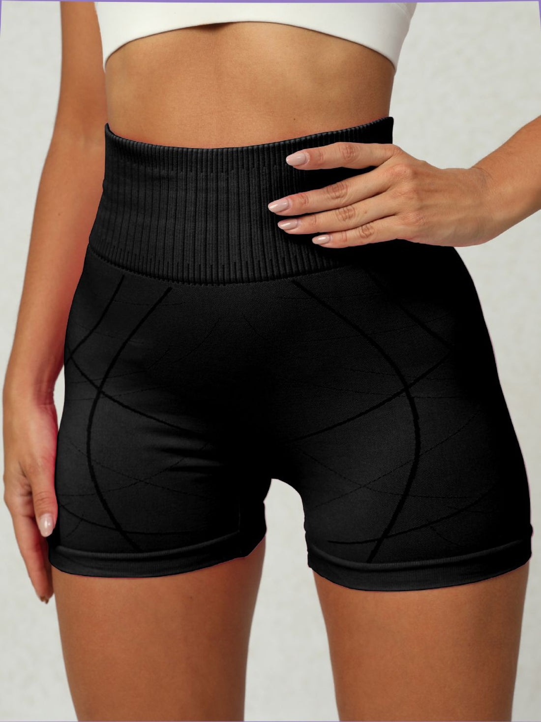 High Waist Active Shorts 