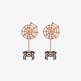 Spider Rhinestone Alloy Earrings 