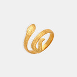 Titanium Steel Snake Shape Bypass Ring 