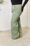 RISEN Full Size Raw Hem Wide-Leg Jeans 