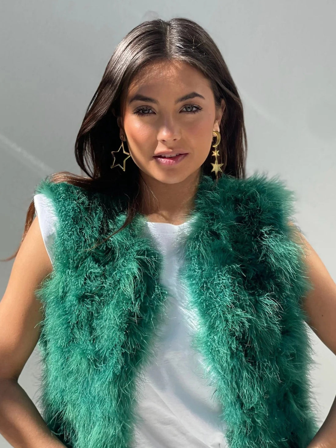 18K Gold-Plated Moon & Star Dangle Earrings 