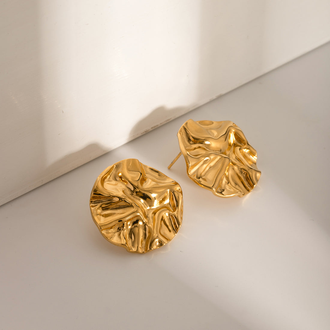 18K Gold-Plated Stud Earrings 