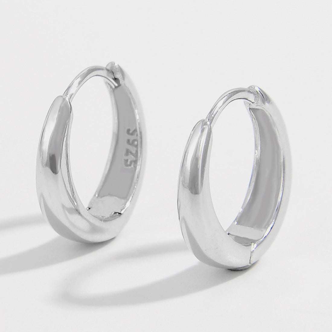 925 Sterling Silver Huggie Earrings 