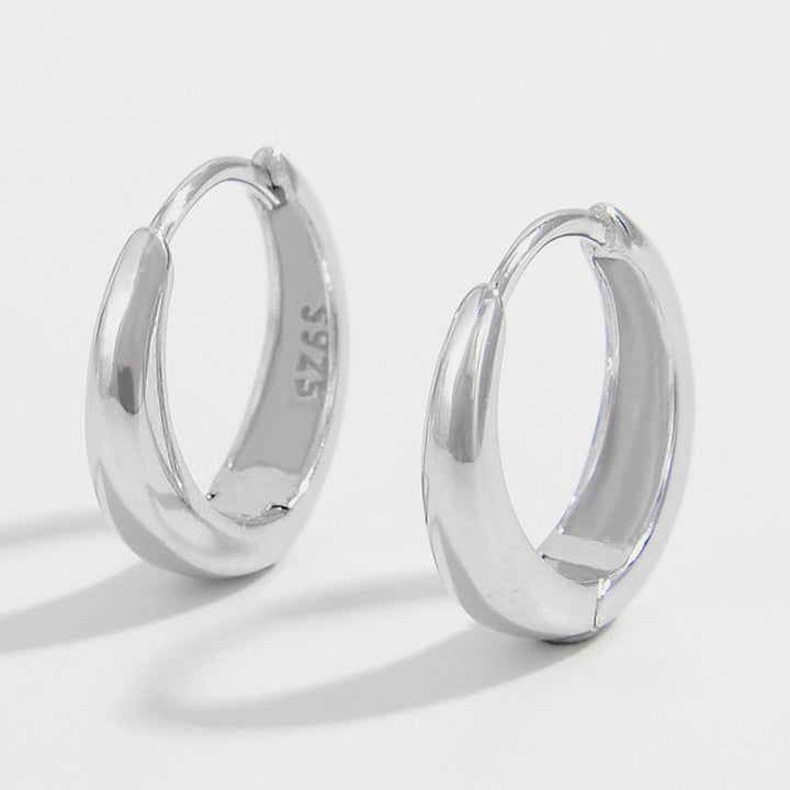 925 Sterling Silver Huggie Earrings 