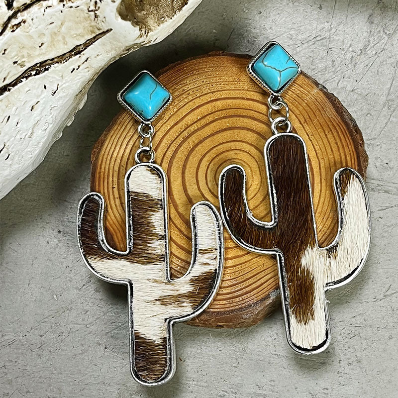 Turquoise Cactus Earrings 