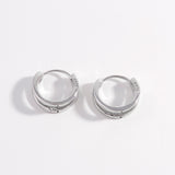 925 Sterling Silver Huggie Earrings 