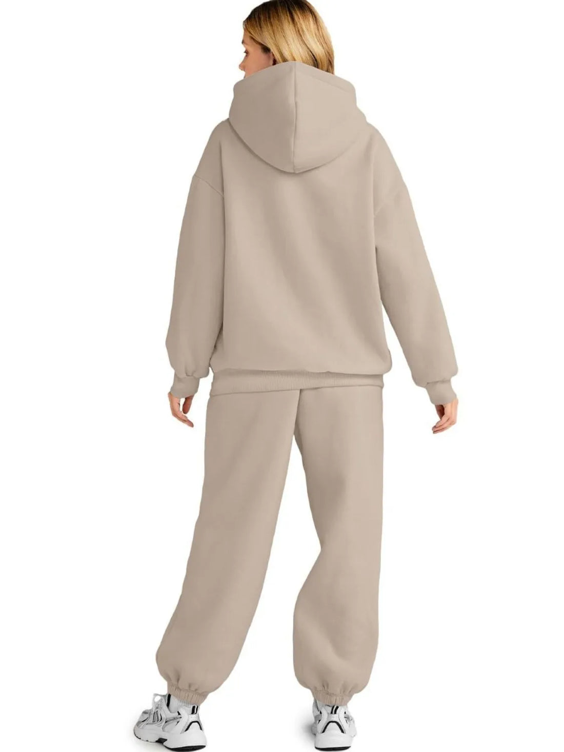 Full Size Kangaroo Pocket Hoodie and Joggers Set Plus Size Two Piece Dresses