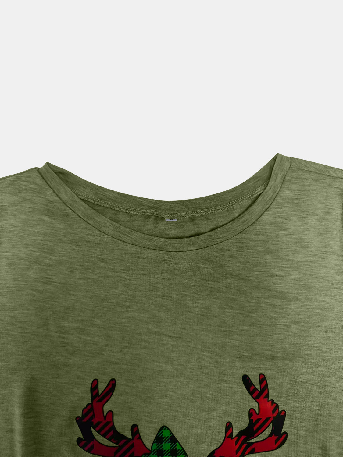 Full Size Reindeer Round Neck Long Sleeve T-Shirt 