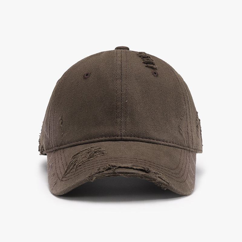 Distressed Adjustable Cotton Hat 