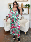 Double Take Full Size Half Sleeve Wide Leg Jumpsuit 
