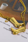 Cowboy Boot Pendant Stainless Steel Necklace 