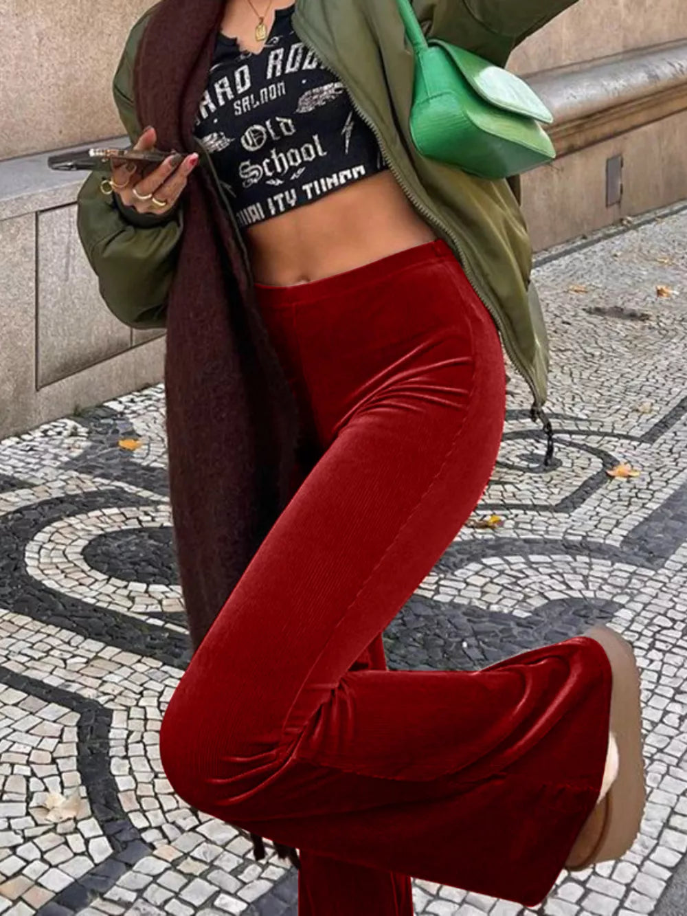 High Waist Flare Pants 