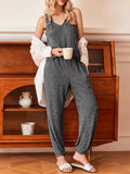 Ribbed Knit V-Neck Tank and Pants Lounge Set Lingerie & Nightwear