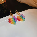 Contrast Crystal Bead Earrings 
