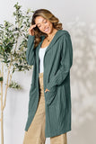 Basic Bae Full Size Hooded Sweater Cardigan 