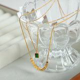 18K Gold-Plated Double-Layered Necklace 
