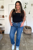 Judy Blue Full Size High Waist Front Seam Detail Straight Jeans 