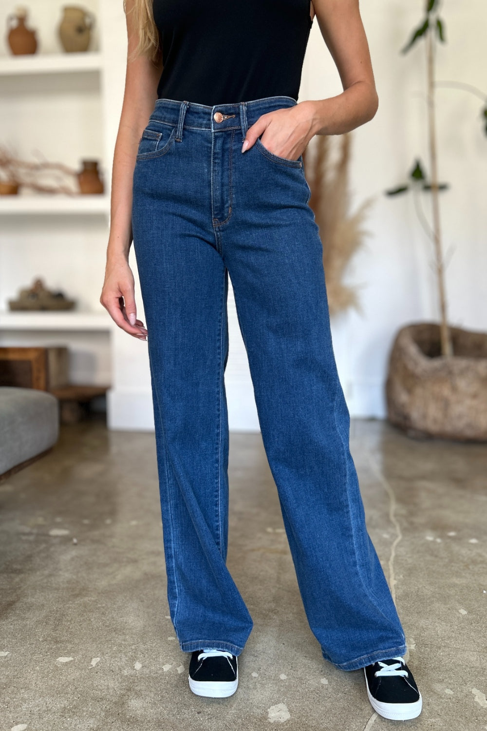 Judy Blue Full Size High Rise Straight Jeans 