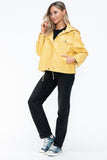 How Dare U Drawstring Hem PU Leather Zip Up Jacket 
