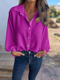 Full Size Collared Neck Long Sleeve Shirt 