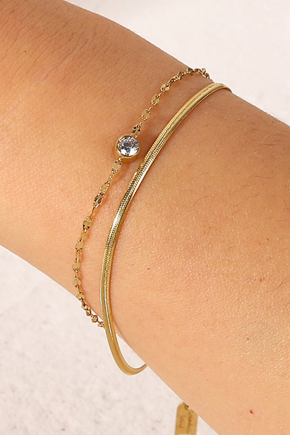 Icing on the Cake Rhinestone Double-Layered Bracelet 