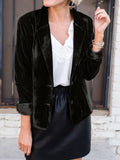 Button Up Lapel Collar Blazer 