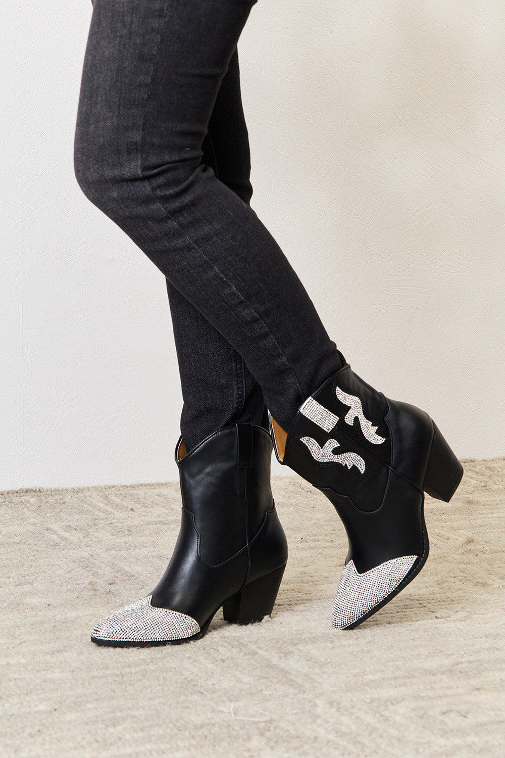 East Lion Corp Rhinestone Pointed  Boots 