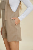 Double Take Full Size Texture Sleeveless Romper 