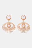 Evil Eye Shape Rhinestone Zinc Alloy Synthetic Dangle Earrings 