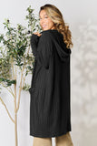 Basic Bae Full Size Hooded Sweater Cardigan 