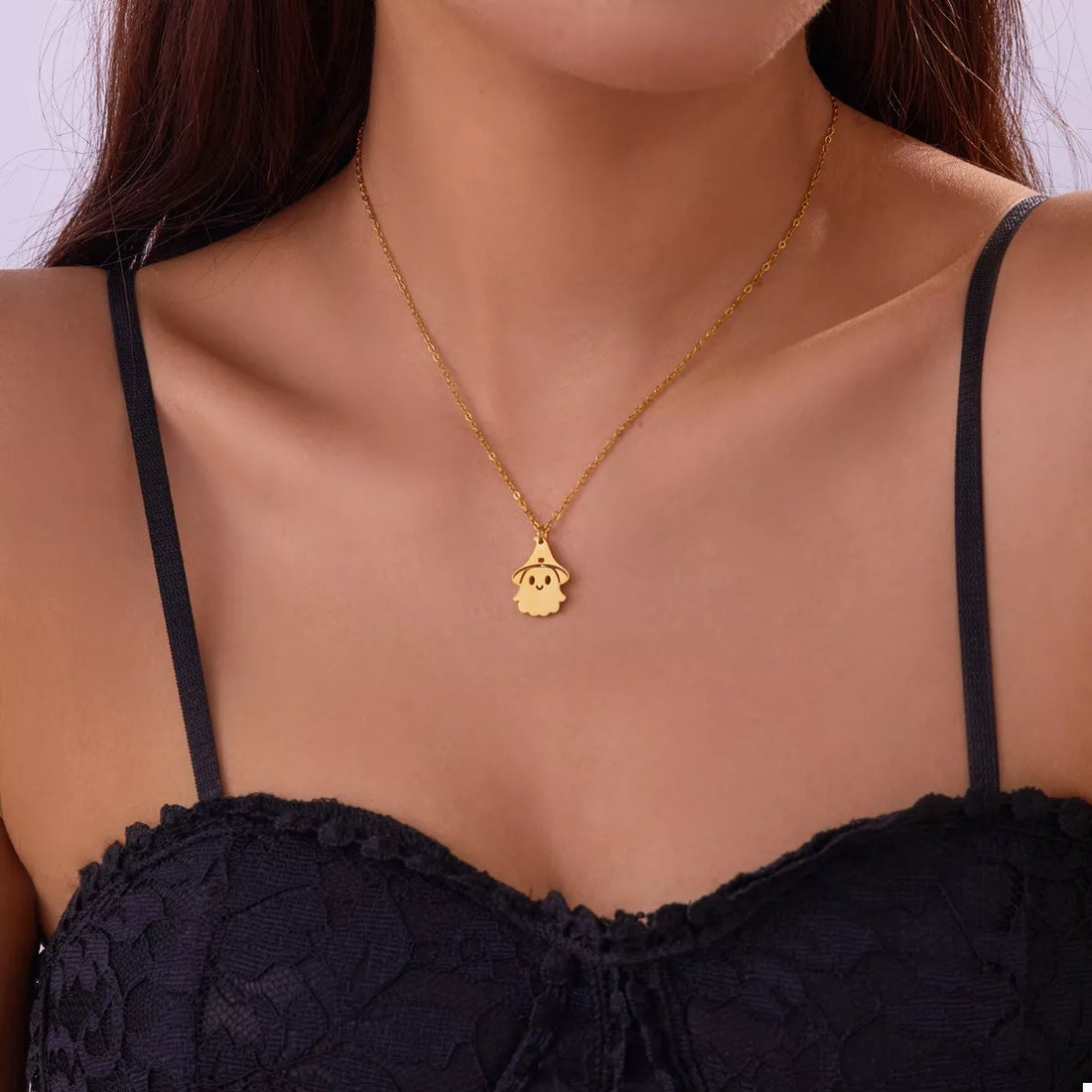 Halloween Ghost Pendant Necklace 