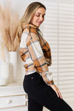 Perfee Plaid Print Dropped Shoulder Shirt 