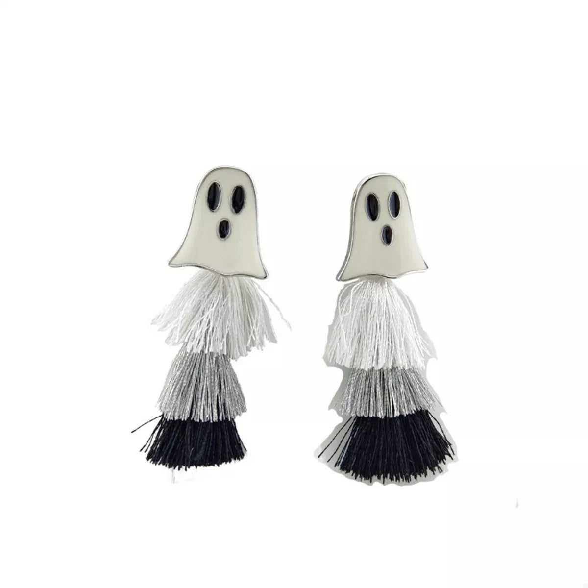 Halloween Ghost and Pumpkin Dangle Earrings 