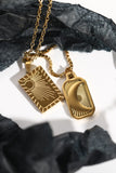 Stainless Steel 18K Gold-Plated Necklace 