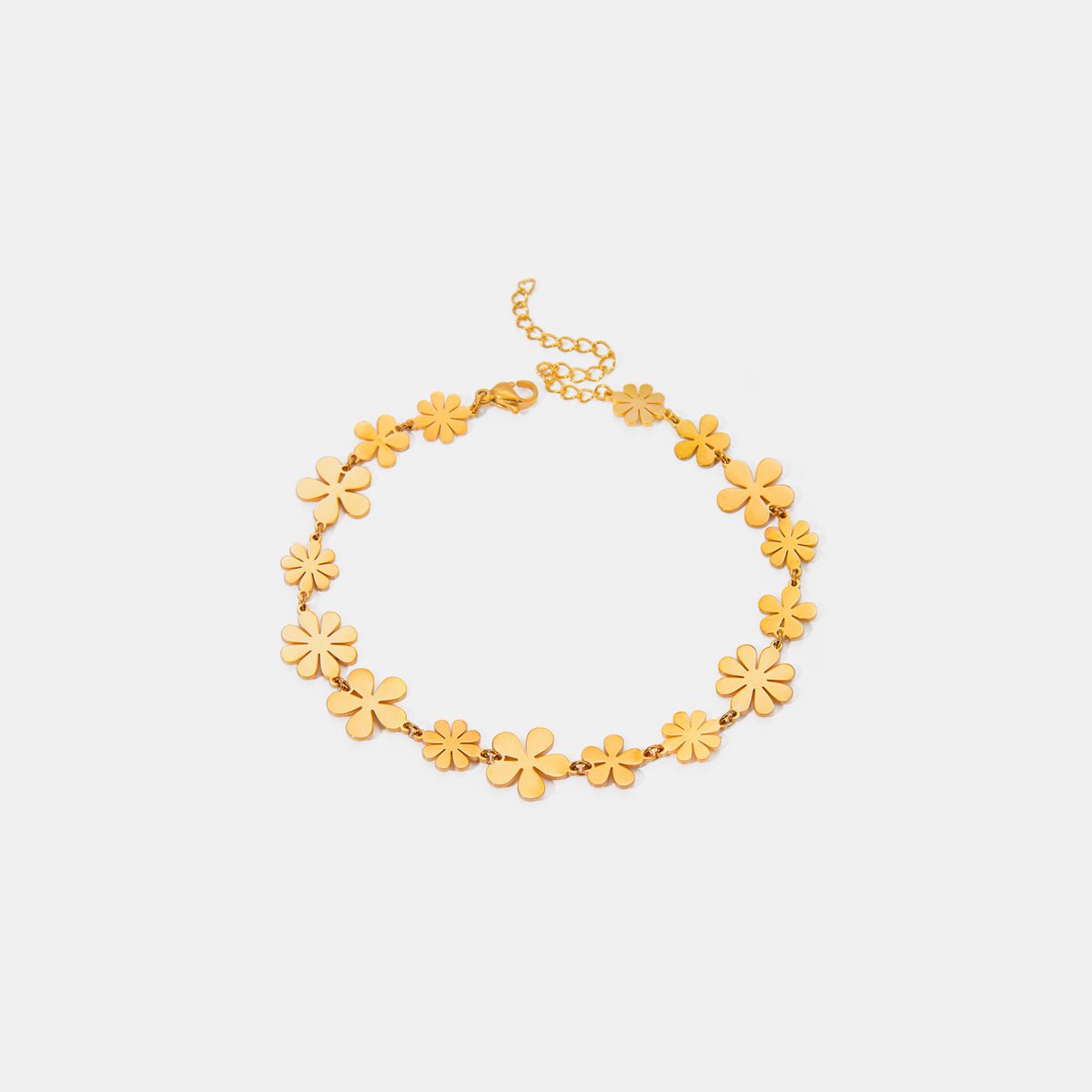 18K Gold-Plated Flower Bracelet 