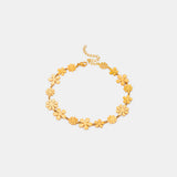 18K Gold-Plated Flower Bracelet 