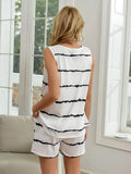 Striped Round Neck Tank and Shorts Lounge Set Lingerie & Nightwear
