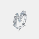 2.6 Carat Moissanite 925 Sterling Silver Bypass Ring 
