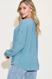 Basic Bae Full Size Ribbed Round Neck Long Sleeve T-Shirt Sweaters & Cardigans
