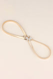 Rhinestone Butterfly Elastic Metal Belt 