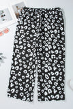 Plus Size Leopard Elastic Waist Pants 
