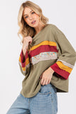 SAGE + FIG French Terry Color Block T-Shirt 